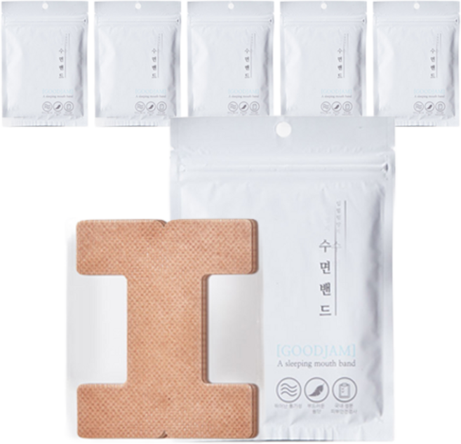 네버팩토리 굿잠 입벌림방지 디귿자 수면밴드 2p, 120개