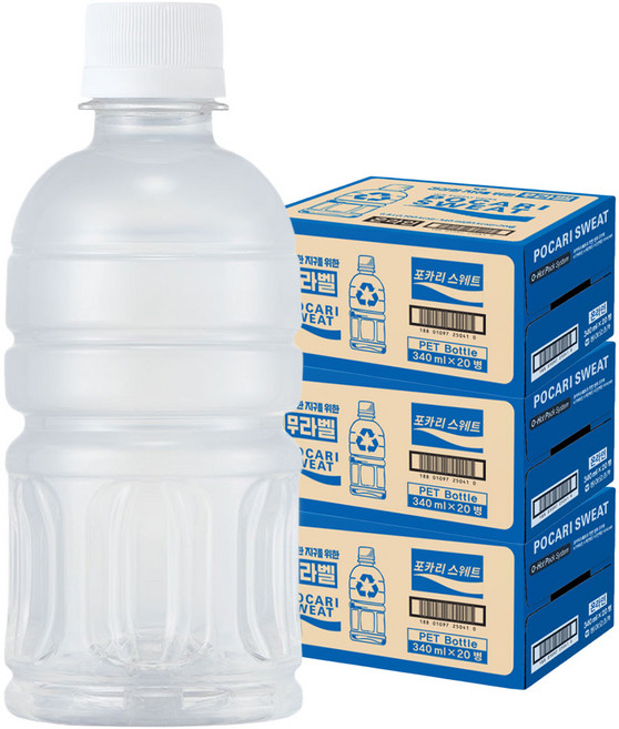 포카리스웨트 무라벨, 340ml, 60개