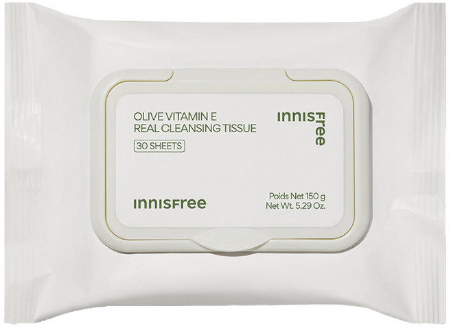 INNISFREE 台灣公司貨 橄欖維他命E卸妝棉, 30張, 1包