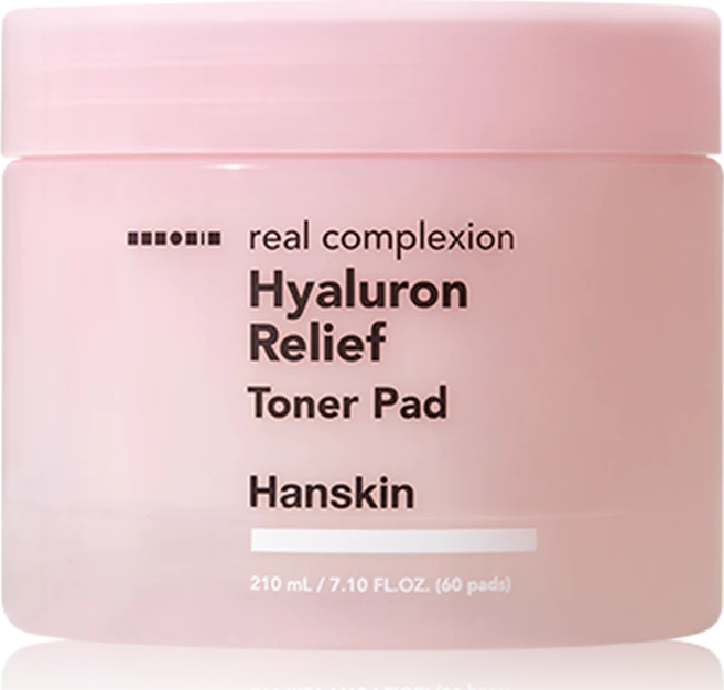 한스킨 리얼 컴플렉션 히알루론 릴리프 토너 패드 210ml, 60매입, 1개 - 쿠팡