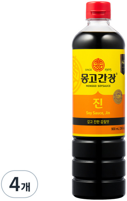 몽고간장 진, 900ml, 4개