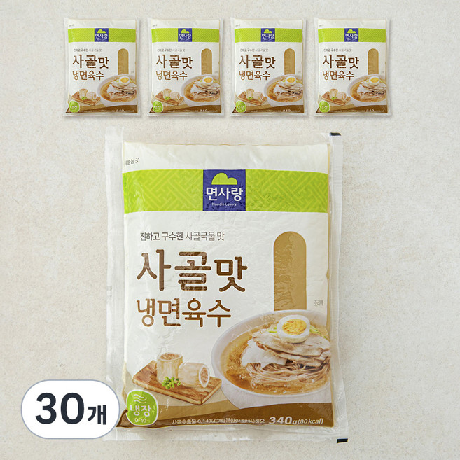 면사랑 사골맛 냉면육수, 340g, 30개