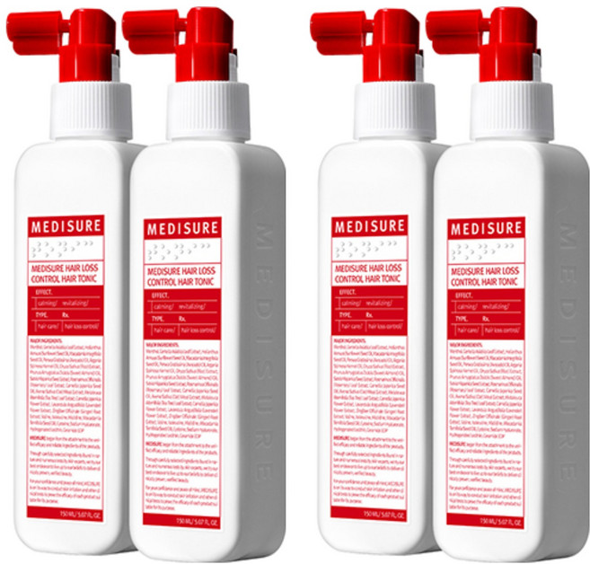 메디슈어 탈모증상완화 헤어토닉, 150ml, 4개