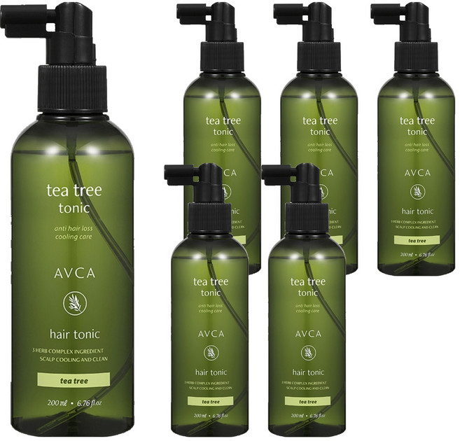 아브카 두피케어 탈모증상완화 티트리 헤어토닉, 200ml, 6개