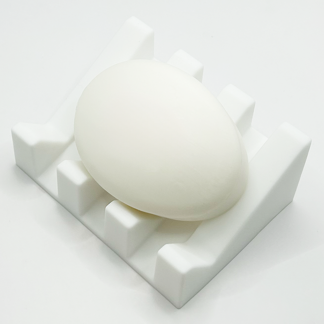 바코젤 논슬립 실리콘 비누받침, 스노우 화이트, 1개