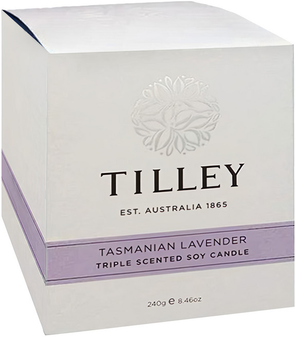 TILLEY 緹莉 微醺大豆香氛蠟燭, 塔斯馬尼亞薰衣草, 240g, 1件
