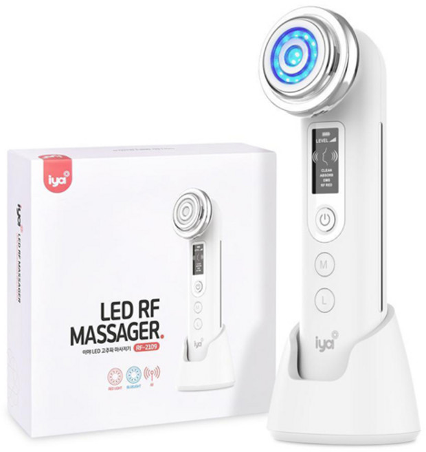 iya LED 고주파 마사지기, 화이트, RF-2109