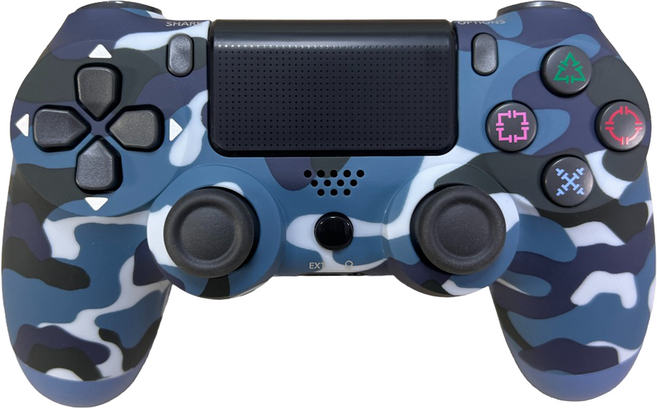 副廠 PS4手把 迷彩藍, 1個, S03-P4-21
