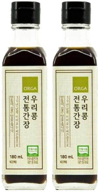 올가홀푸드 우리콩 전통간장, 180ml, 2개