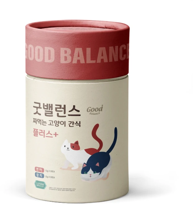 굿밸런스 짜먹는 고양이 간식 플러스, 연어 + 참치, 12g, 60개 - 쿠팡