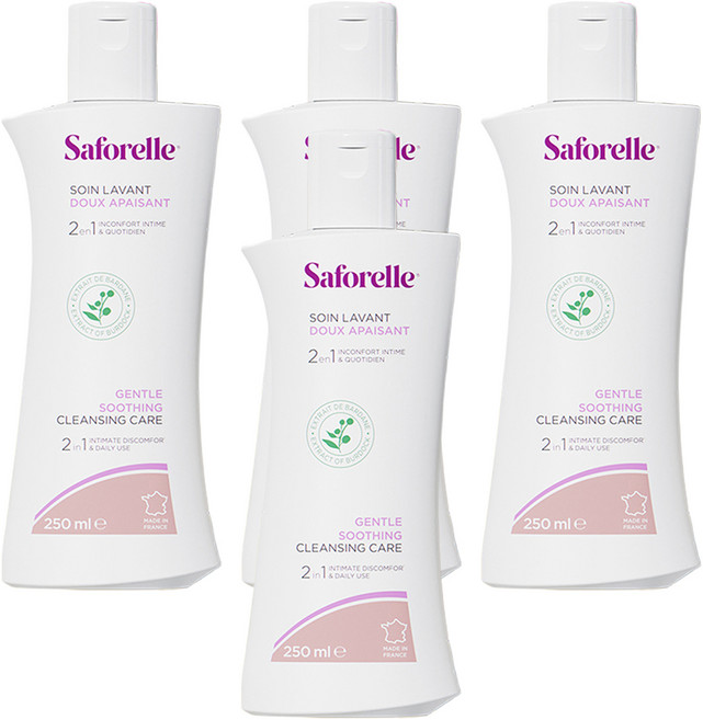 사포렐 젠틀 수딩 클렌징 케어 여성청결제, 4개, 250ml