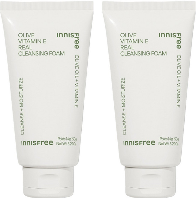 INNISFREE 台灣公司貨 橄欖維他命E潔面乳, 150g, 2條