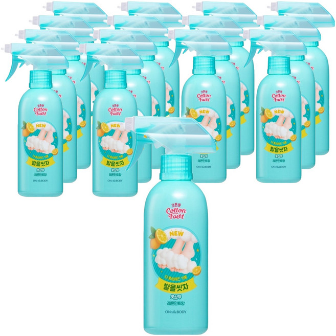 온더바디 코튼풋 발을씻자 풋샴푸 레몬민트향, 1개입, 15개, 385ml