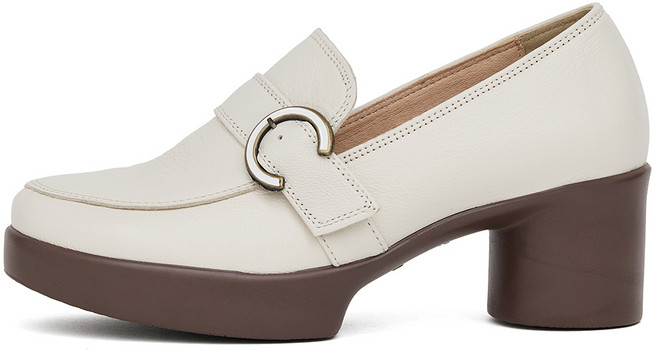 지쎄 여성용 제이슈 천연 양가죽 노텐 가보시 로퍼 힐 수제화 6cm