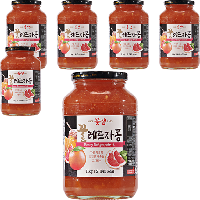 꽃샘 꿀 레드자몽, 1kg, 6개