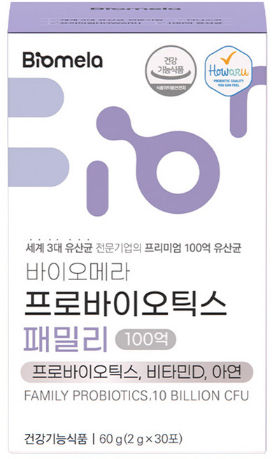 바이오메라 프로바이오틱스 패밀리 유산균, 60g, 1개