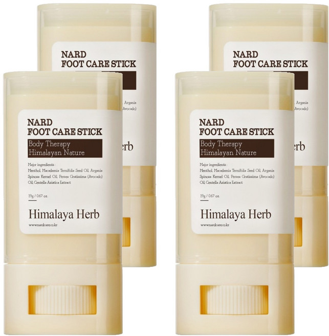 나드 발각질 보습 풋케어 스틱, 1개입, 4개, 19g