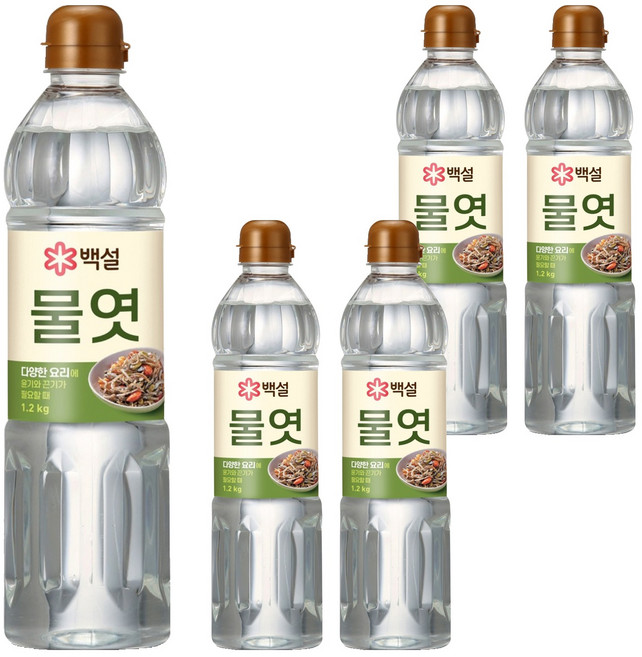 백설 물엿, 5개, 1.2kg