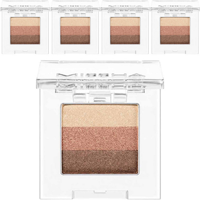 미샤 트리플 아이섀도우 2g, 3호 모카 베이지, 5개