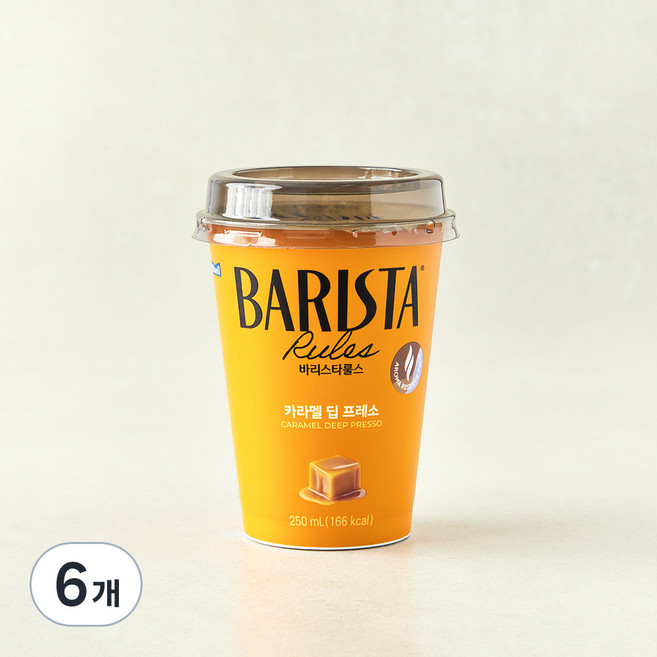 바리스타룰스 카라멜 딥 프레소, 6개, 250ml