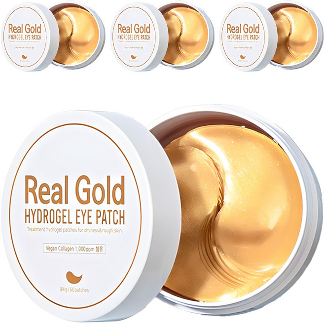 프레티 리얼 골드 하이드로겔 아이패치, 60개입, 4개