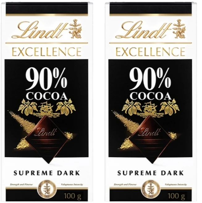 린트엑셀런스 다크 90% 초콜릿, 100g, 2개 - 쿠팡