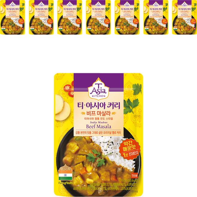 TAsia KITCHEN 牛肉瑪莎拉咖哩調理包, 170g, 8包