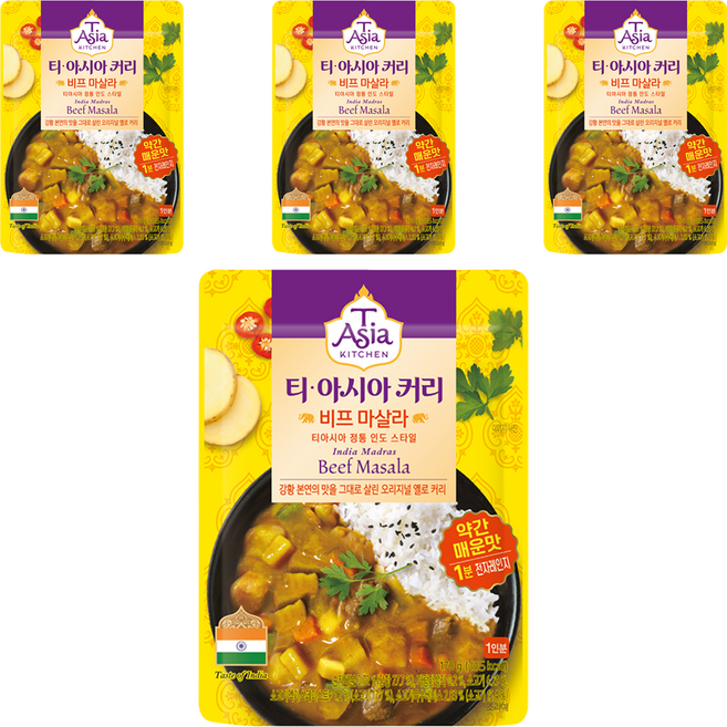 TAsia KITCHEN 牛肉瑪莎拉咖哩調理包, 170g, 4包