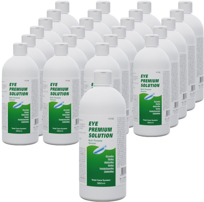 휴먼바이오 아이프리미엄 솔루션 렌즈 세정액, 360ml, 24개