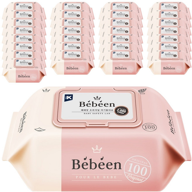 베베앙 오리지널 유아물티슈 캡형, 52g, 100매, 50개
