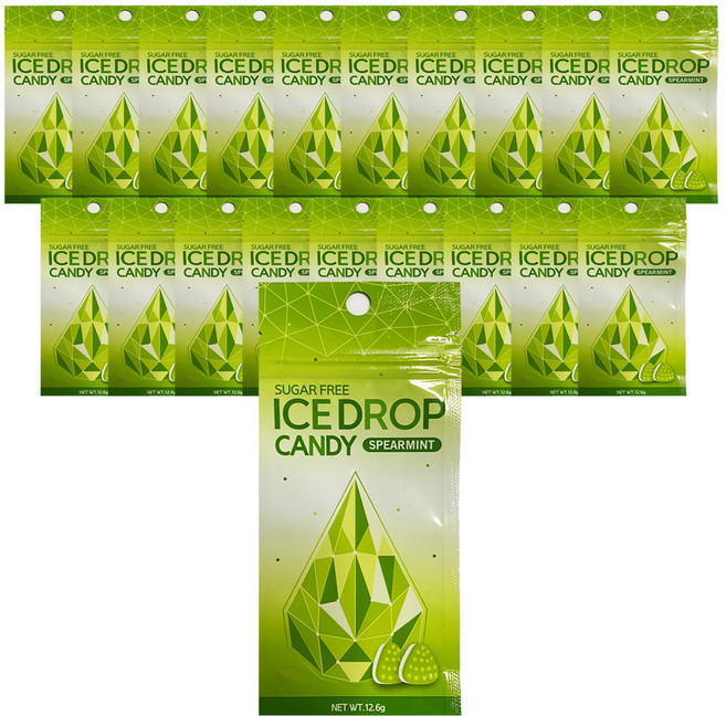 아이스드롭 스퍼어민트향 캔디, 12.6g, 20개