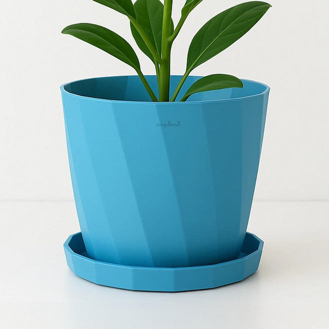 앙플랜트 파스텔 가드닝 화분, 블루, 1개