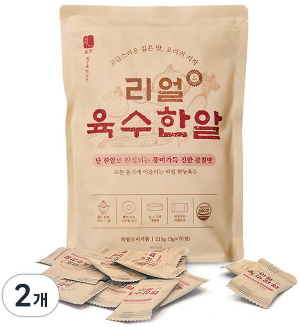 일맛 리얼 육수한알 70정, 210g, 2개