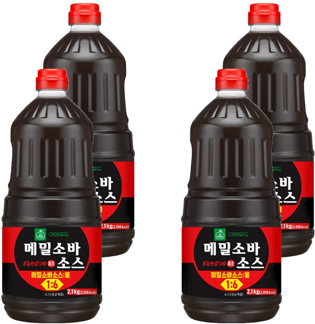 이엔푸드 메밀소바소스, 1.8L, 2.1kg, 4개