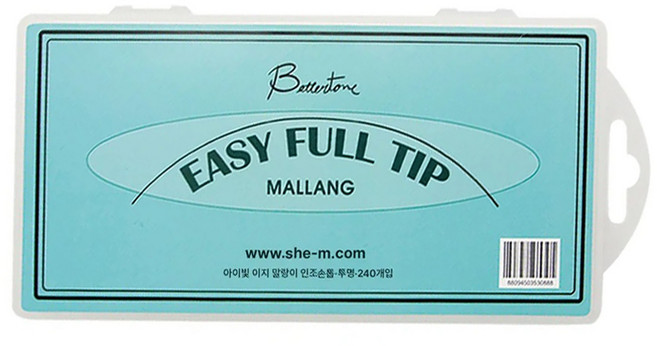 SM IVIT Bettertone系列 尖圓 240片裝 Mallang 延長甲片貼, 透明, 1盒