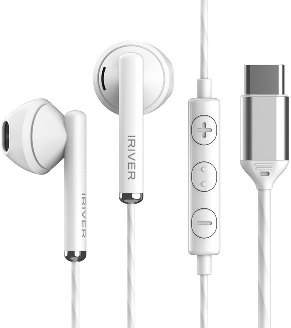 아이리버 C타입 오픈형 유선 이어폰, BVC-100C, White