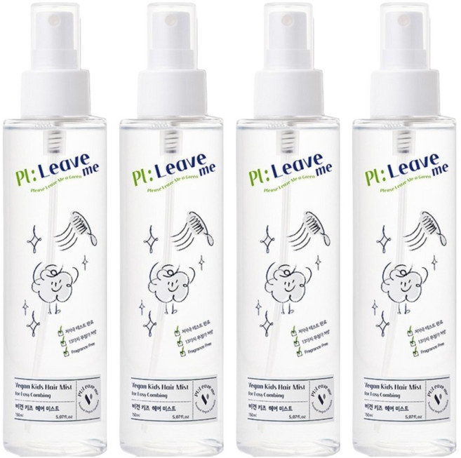 플리브미 비건 키즈 헤어미스트, 150ml, 4개