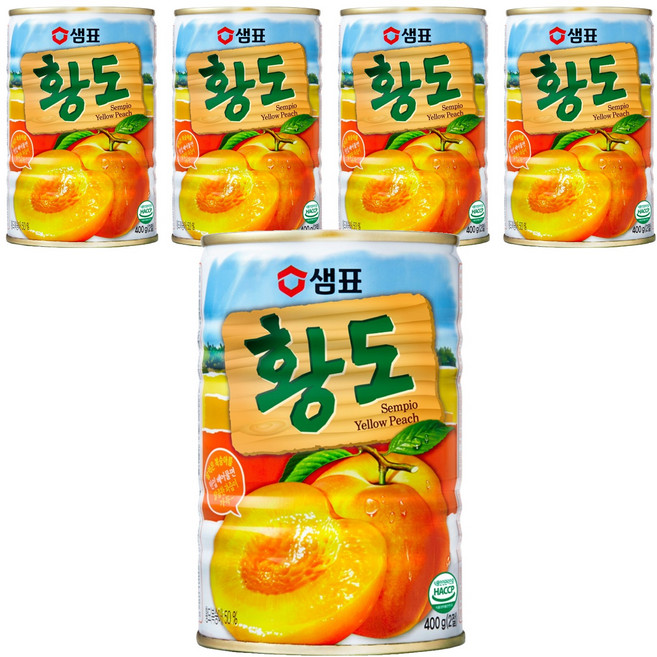 Sempio 膳府 黃桃罐頭, 400g, 5罐