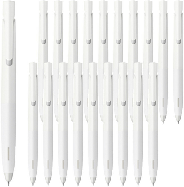 블렌 볼펜 화이트바디 0.5mm, 블랙잉크, 20개
