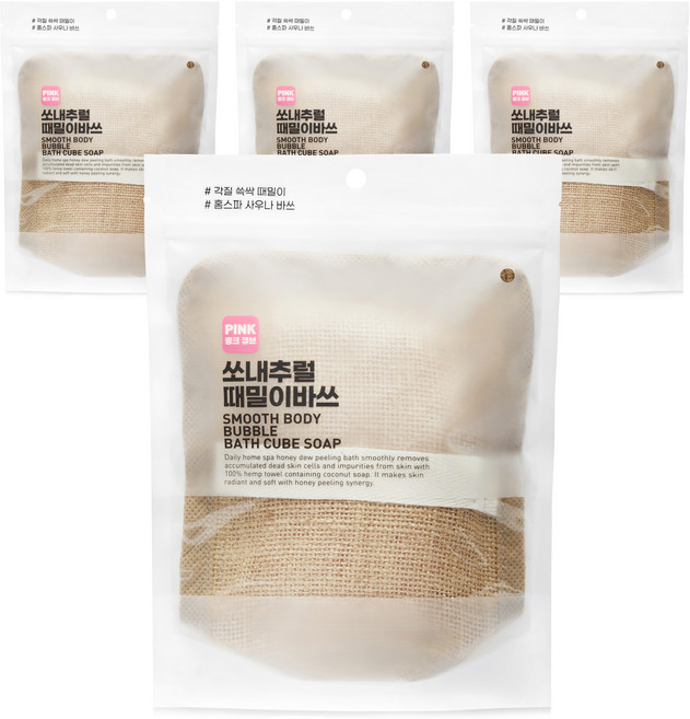 쏘내추럴 때밀이바쓰 바디스크럽, 160g, 4개