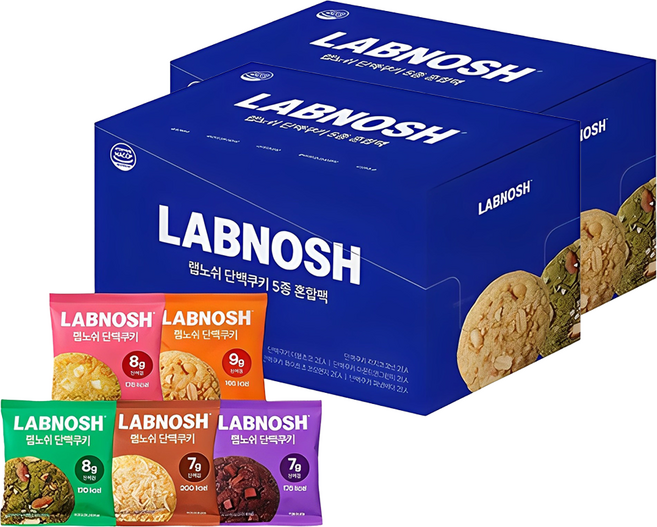 랩노쉬 단백쿠키 믹스 5종 2p 세트, 400g, 2세트