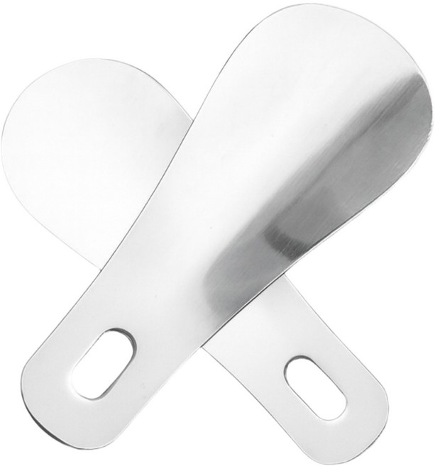 피피홈리빙 스테인레스 미니 휴대용 구두주걱, 실버, 2개