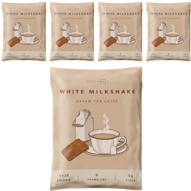 BODY GOALS 白奶昔 紅茶拿鐵, 30g, 5包