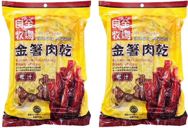 良金牧場 高粱豬肉金箸肉乾 蜜汁, 165g, 2包