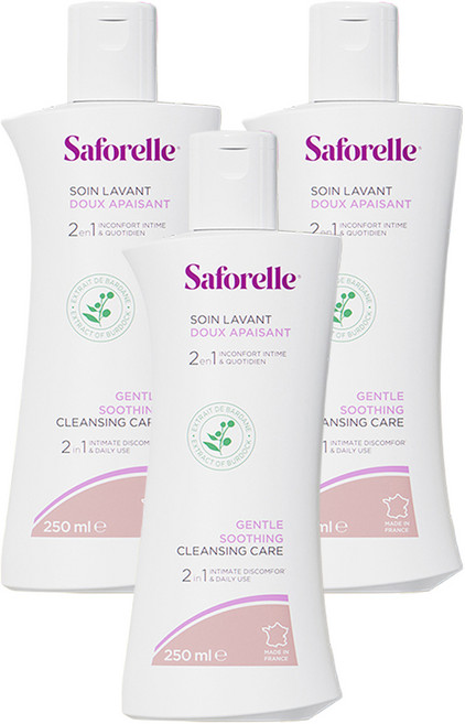 사포렐 젠틀 수딩 클렌징 케어 여성청결제, 250ml, 3개