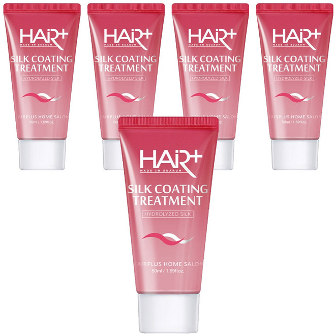 헤어플러스 실크 코팅 트리트먼트 로즈베리 머스크 향, 50ml, 5개