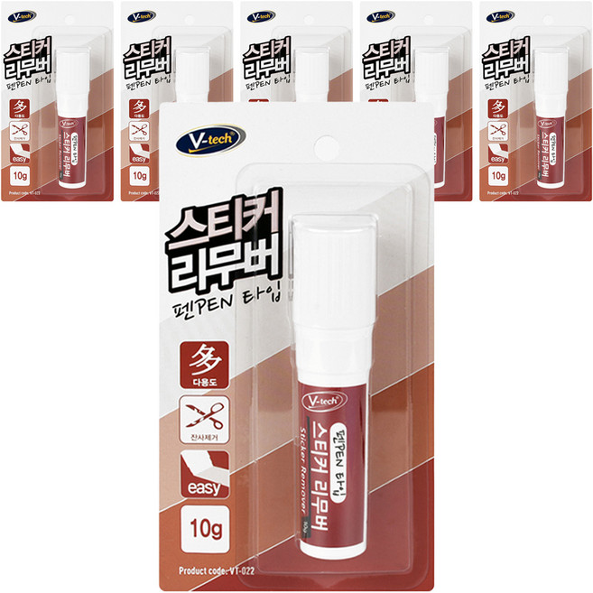 Vtech 스티커 제거제 펜타입, 6개