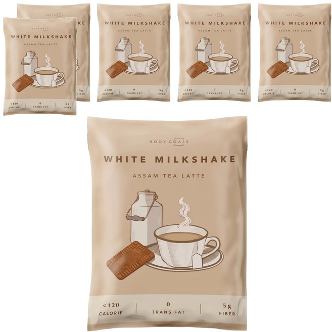 BODY GOALS 白奶昔 紅茶拿鐵, 30g, 6包