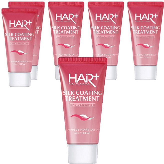 헤어플러스 실크 코팅 트리트먼트 로즈베리 머스크 향, 50ml, 6개