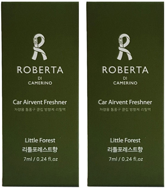 로베르타디까메리노 차량용 송풍구 방향제 리필 7ml, 2개